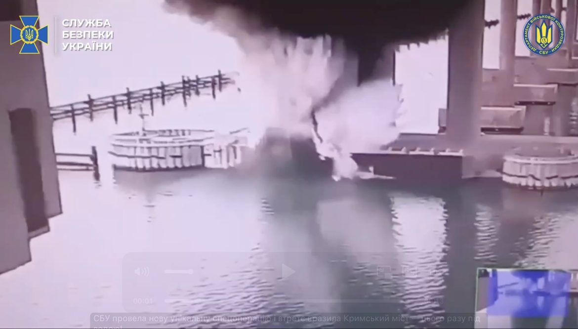 Crimean Bridge Damaged in Covert Underwater Blast by Ukraine’s Security Service