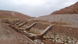 World Bank-supported water-control works at Mailuu-Suu, Kyrgyzstan, designed to stabilise former uranium-processing sites and reduce the risk that radioactive tailings could be carried by landslides, floods or erosion into the Mailuu-Suu River and downstream towards the Fergana Valley.